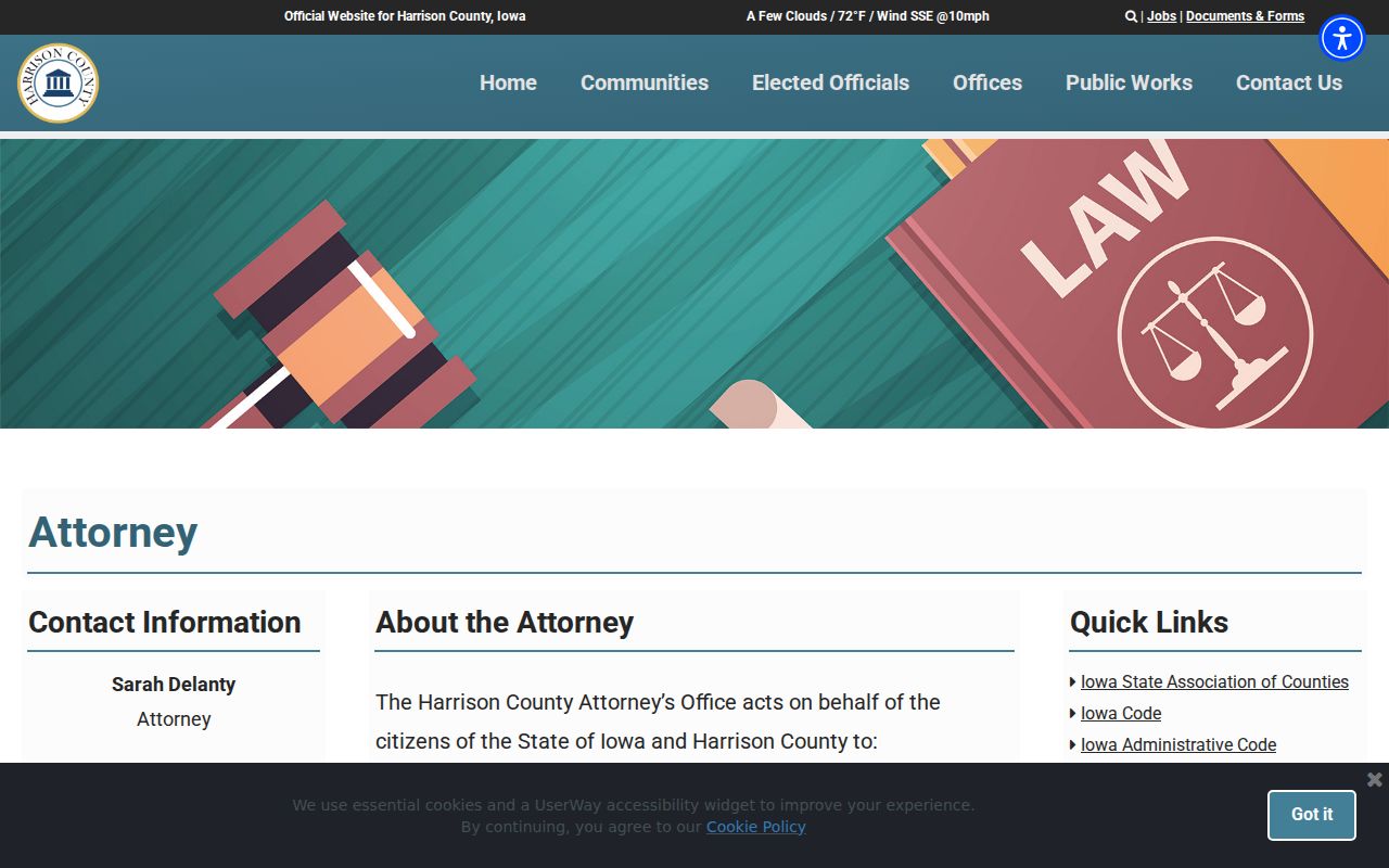 Harrison County criminal case prosecution records office