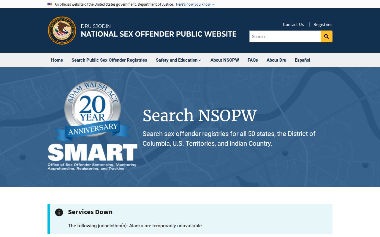 Harrison County sex offender search through the national NSOPW portal
