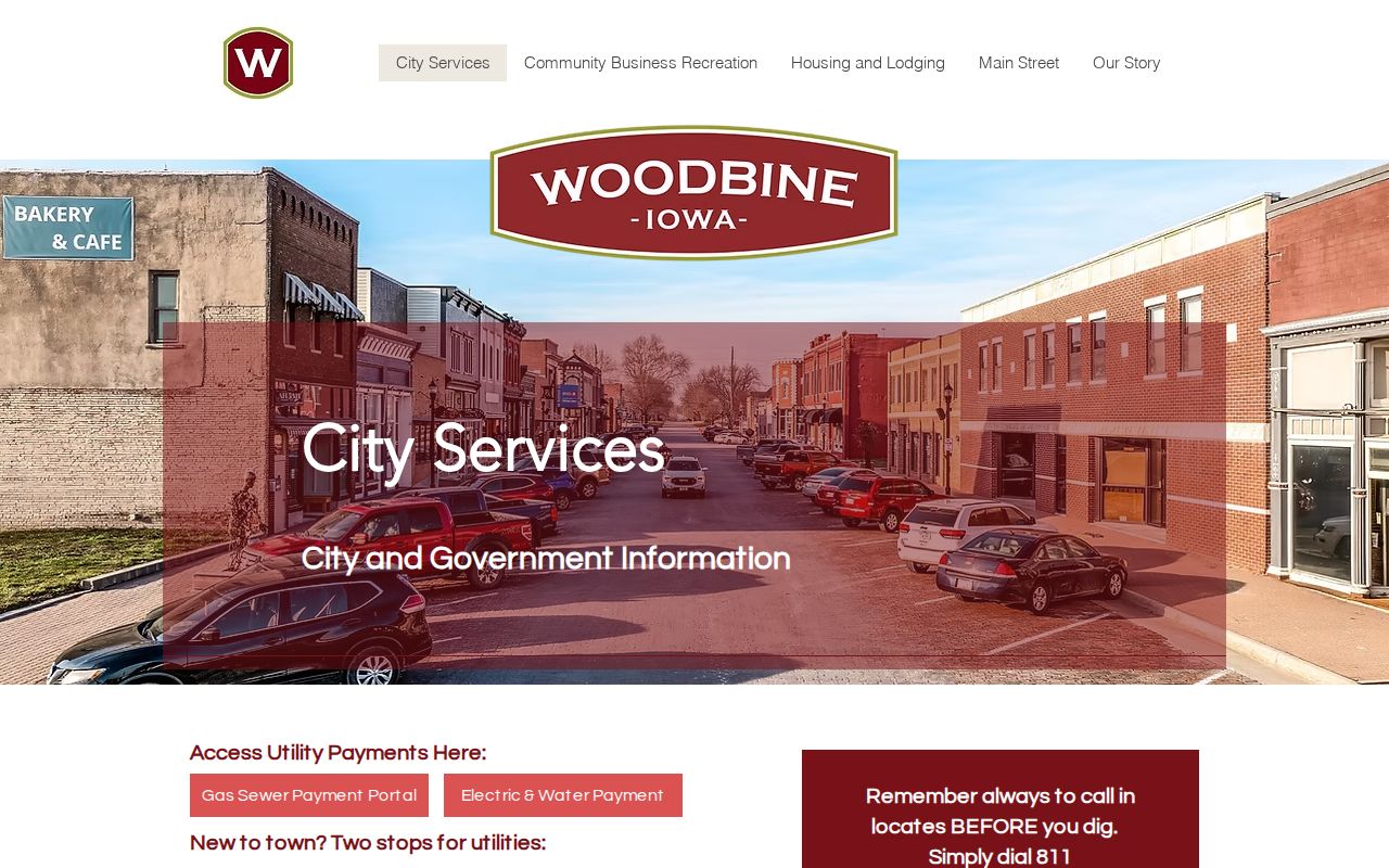 Woodbine criminal records contact information on the city services page